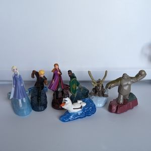 Frozen II McDonald's Toys 2019 Elsa Olaf Anna Sven Kristoff Rock Bomble Mattias